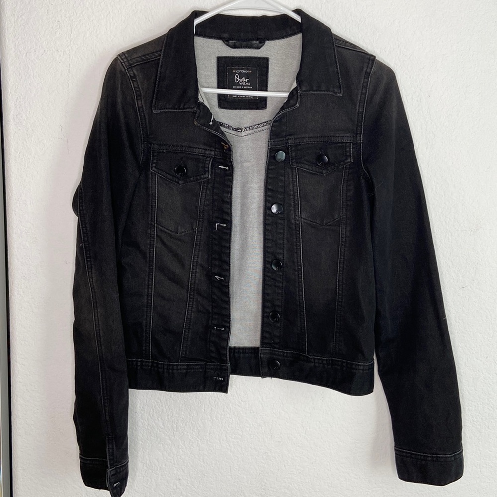 Cotton On Black Denim Jacket size xs
